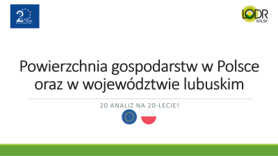 Powierzchnia gospodarstw w Polsce oraz w województwie lubuskim