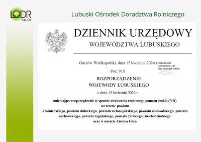 Rozporządzenie w sprawie rzekomego pomoru drobiu