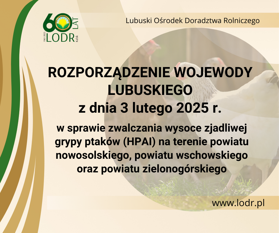 ROZPORZĄDZENIE WOJEWODY LUBUSKIEGO z dnia 3 lutego 2025 r. 