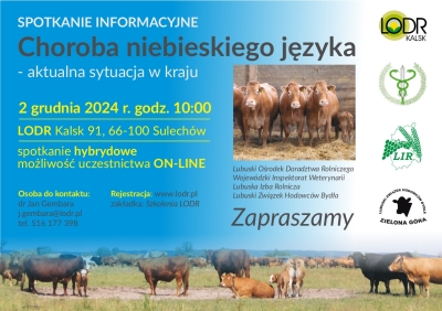 SPOTKANIE INFORMACYJNE  - Choroba niebieskiego języka 