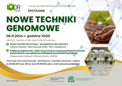 Spotkanie ws Nowych Technik Genomowych