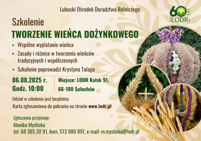 Szkolenie - Tworzenie wieńca dożynkowego
