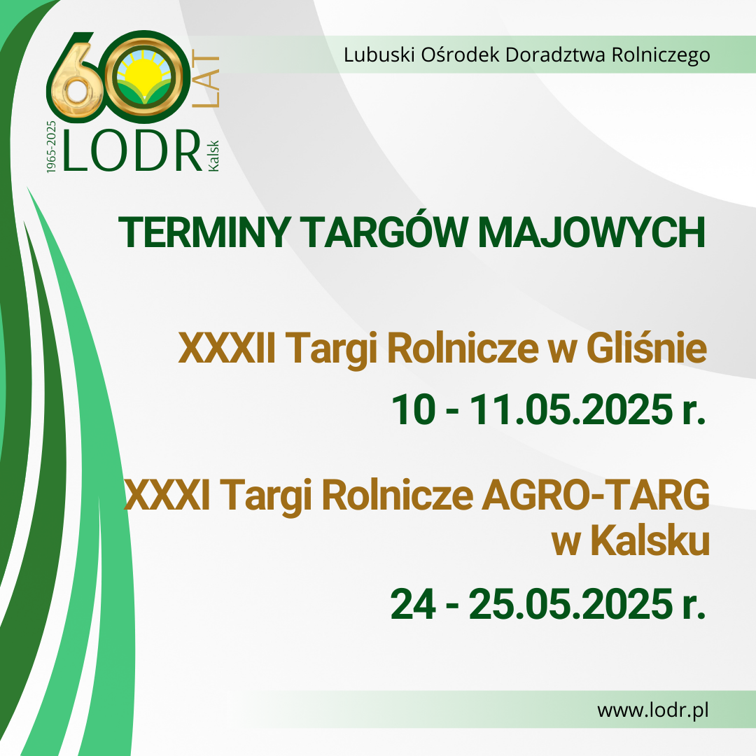 Terminy majowych targów rolniczych 