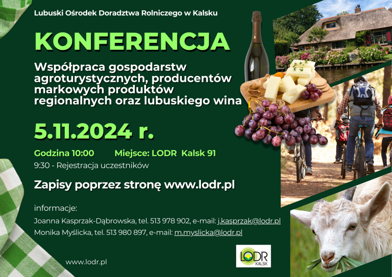 Współpraca gospodarstw agroturystycznych, producentów markowych produktów regionalnych oraz lubuskiego wina