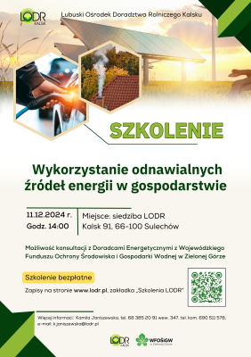 Wykorzystanie odnawialnych źródeł energii w gospodarstwie 